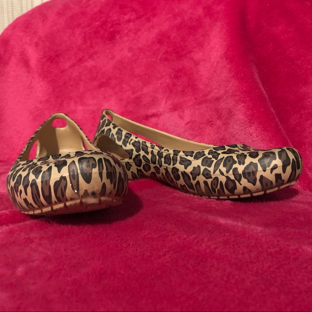 Crocs cheetah flats- super comfy for work!